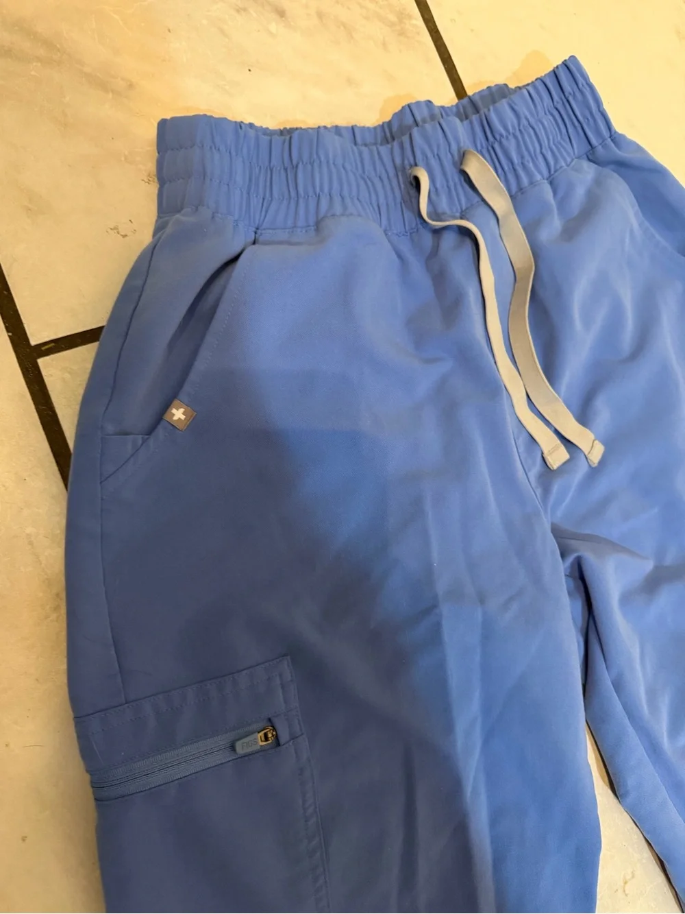 Figs Zamora Jogger Technical Collection Ceil Blue Scrub pants sz small